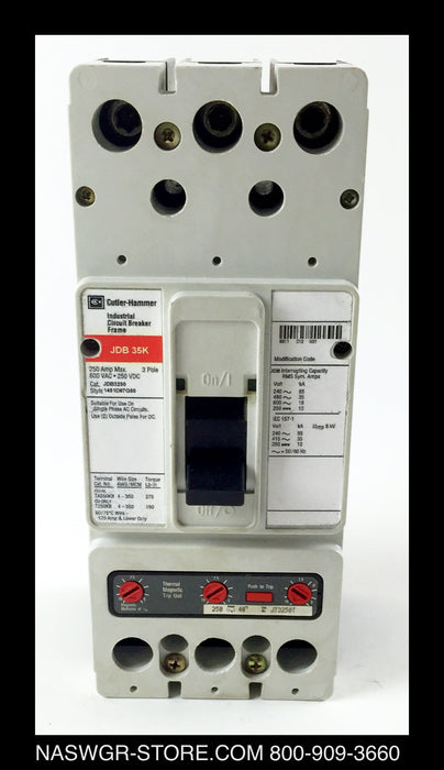 Cutler Hammer JDB3250 Molded Case Circuit Breaker - 250 Amp