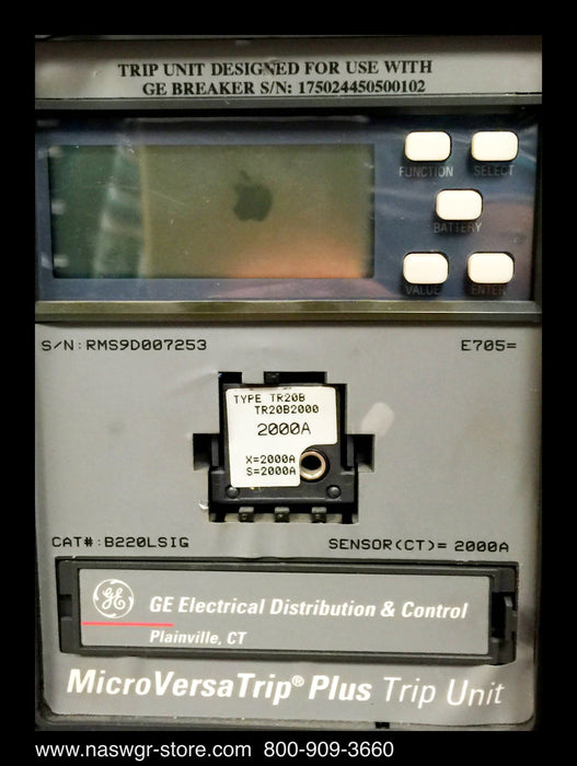 GE PowerBreak II SSD20B220 Circuit Breaker ~ 2000 Amp