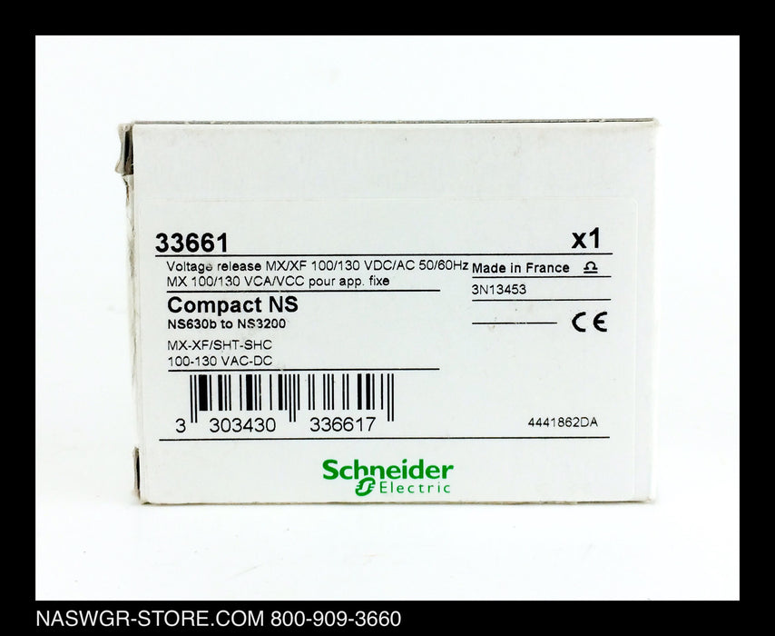 S33661 ~ Schneider Electric / Square D S33661 Voltage Release ~ 100-130VAC-DC S33661