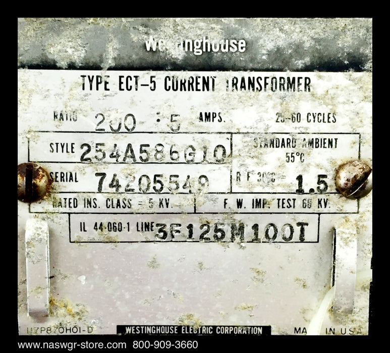 254A586G10 ~ Westinghouse 254A586G10 Current Transformer
