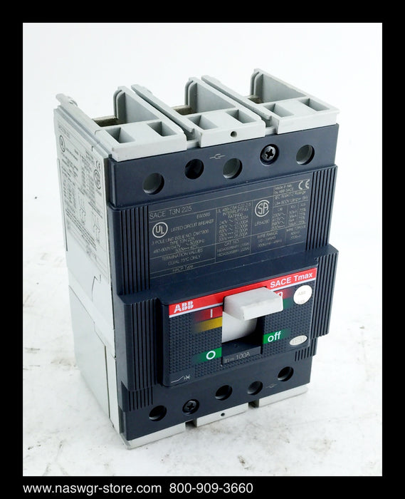 ABB Sace Tmax T3N Molded Case Circuit Breaker - 100 Amp - Unused