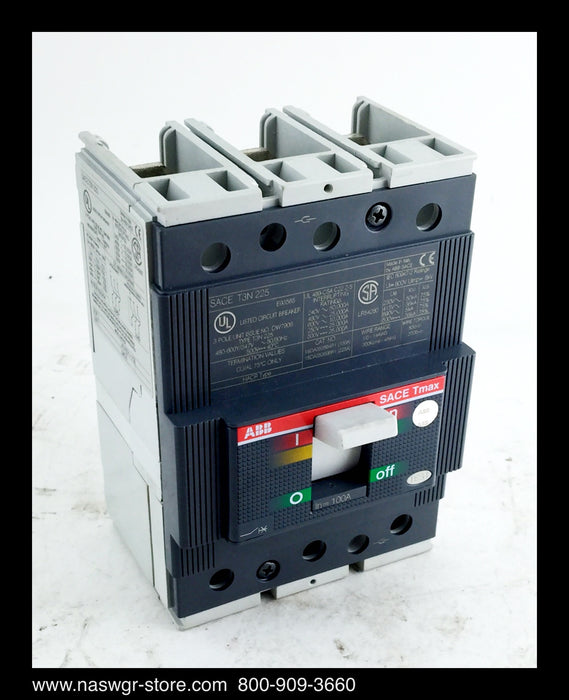 ABB Sace Tmax T3N Molded Case Circuit Breaker ~ 100 Amp - Unused Surplus