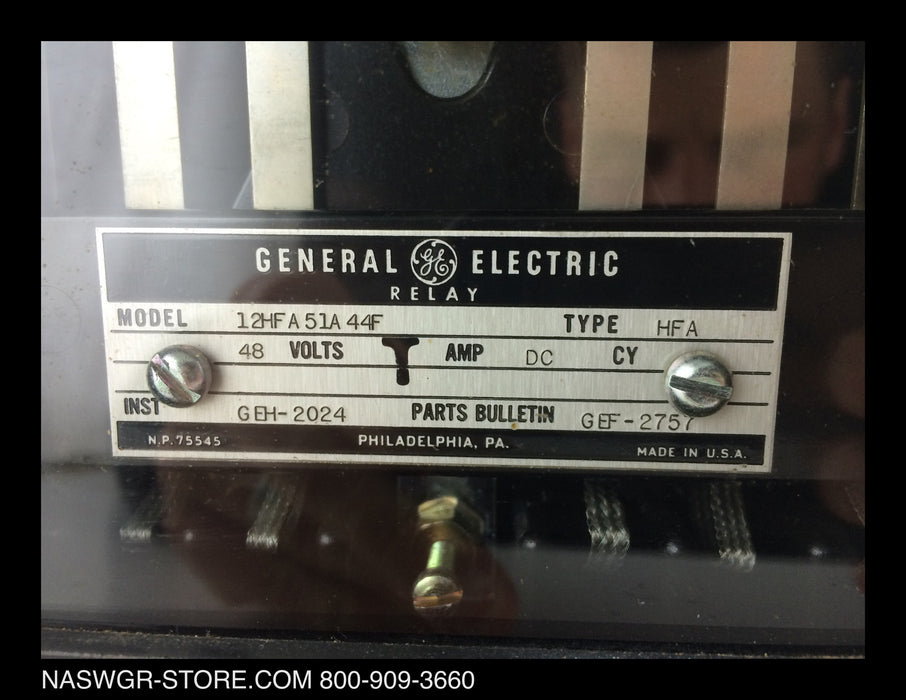 12HFA51A44F ~ GE 12HFA51A44F Relay