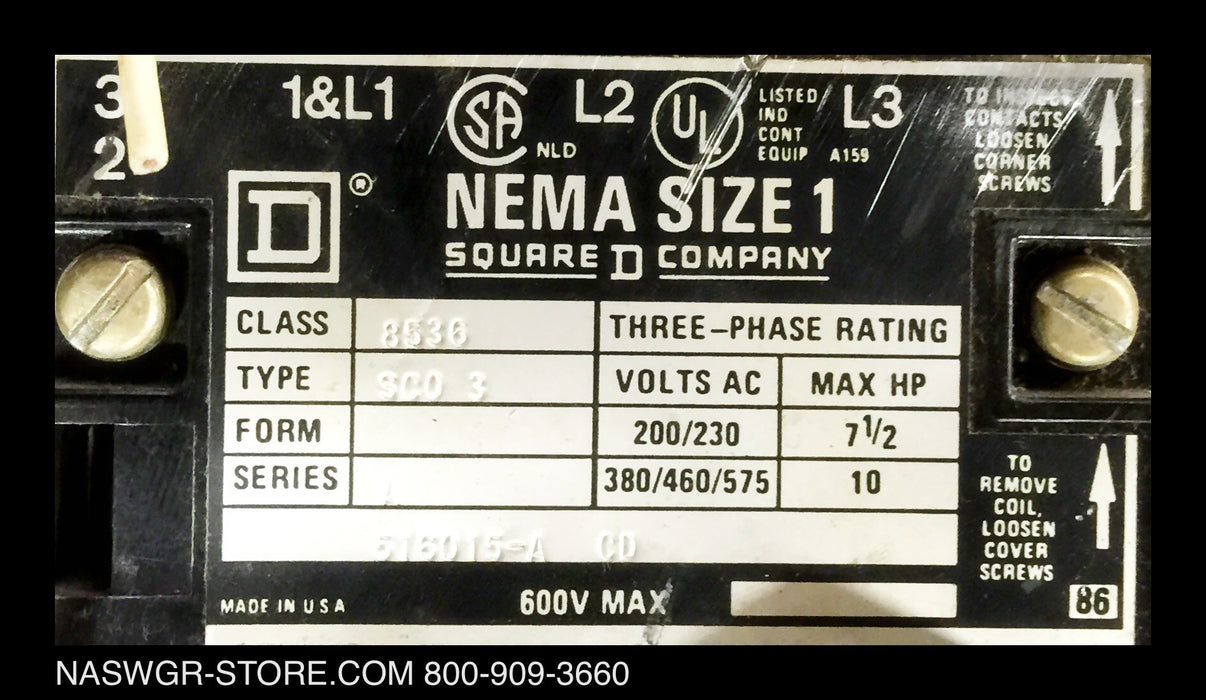 SCO-3 ~ Square D SCO-3 Starter