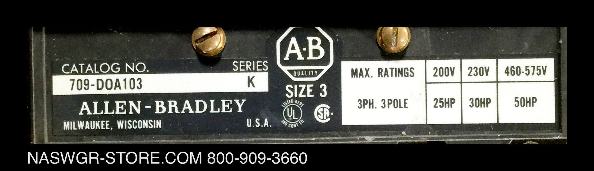 Allen Bradley 709-DOA103 Starter