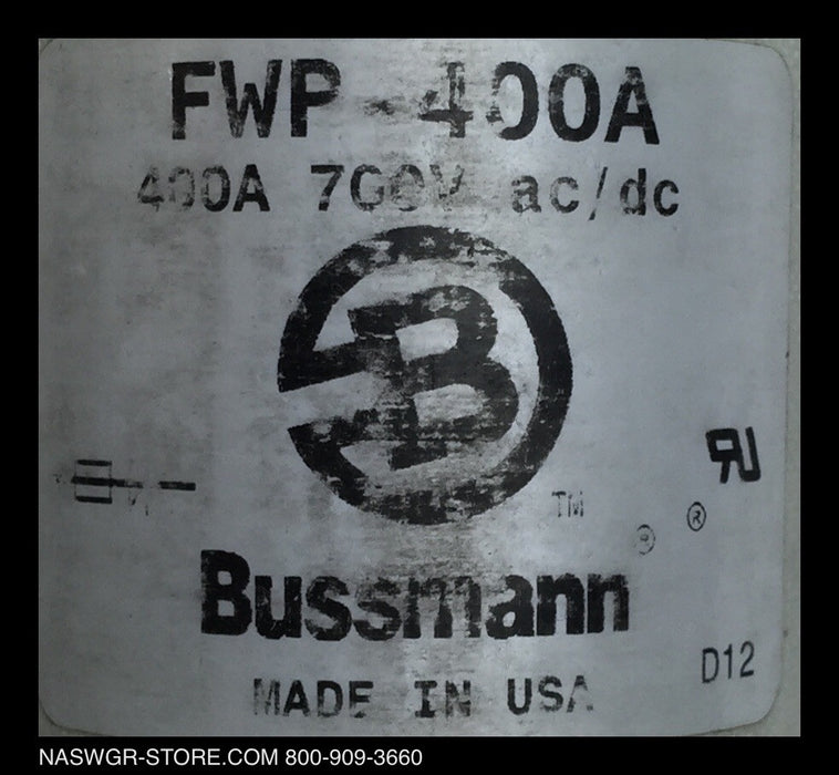 FWP-400A ~ Bussmann FWP-400A Fuse ~ Unused Surplus in Box