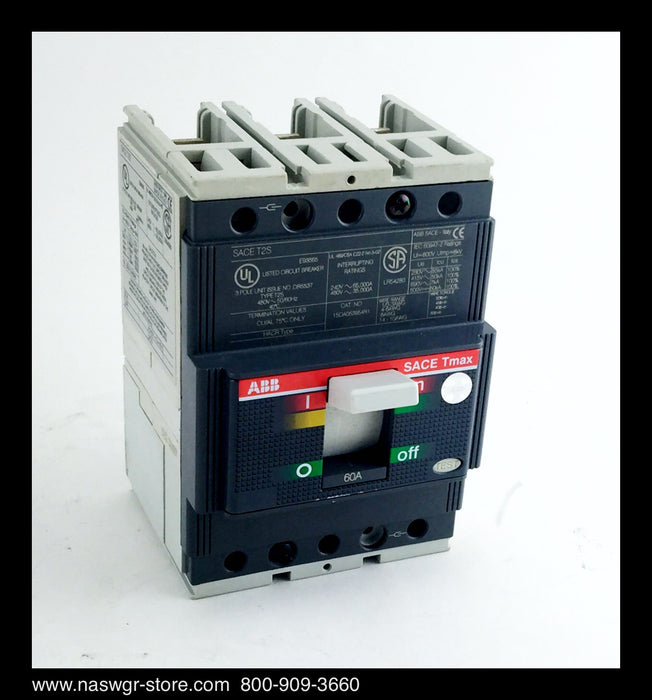ABB SACE Tmax T2S060BW Molded Case Circuit Breaker ~ 60 Amp - Unused