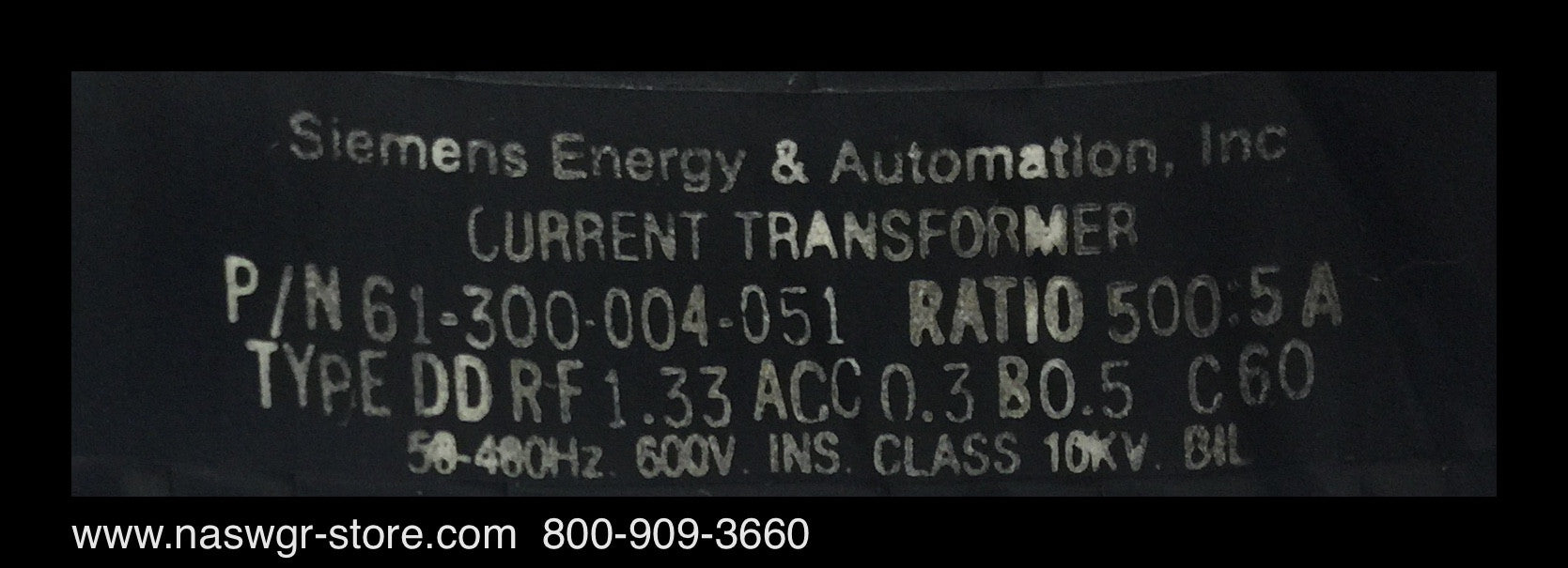 Siemens 61-300-004-051 Current Transformer ~ 500:5