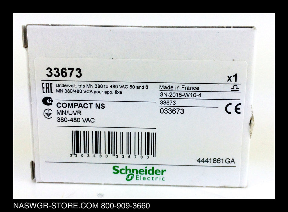 33673 ~ Unused Surplus in Box Schneider Electric / Square D 33673 Undervolatge Release Coil