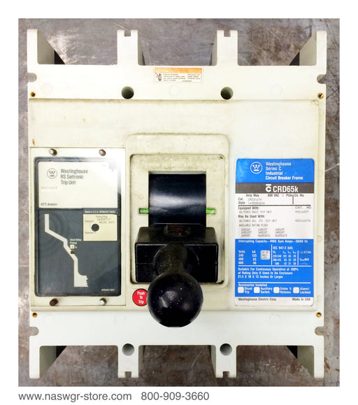 CRD316TW ~ Westinghouse CRD316TW Circuit Breaker 1200 Amp Trip ~ RS31600T 16RS12T ~ 1495D80G34