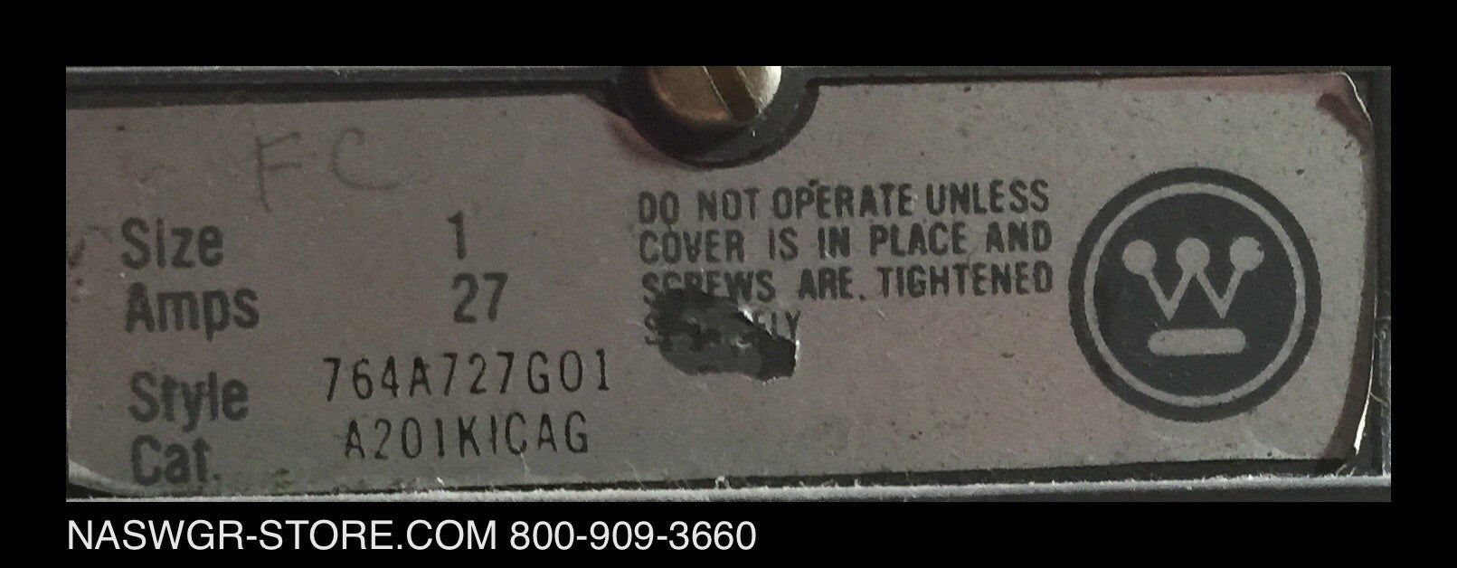 A201KICAG ~ Westinghouse A201KICAG Voltage Polyphase