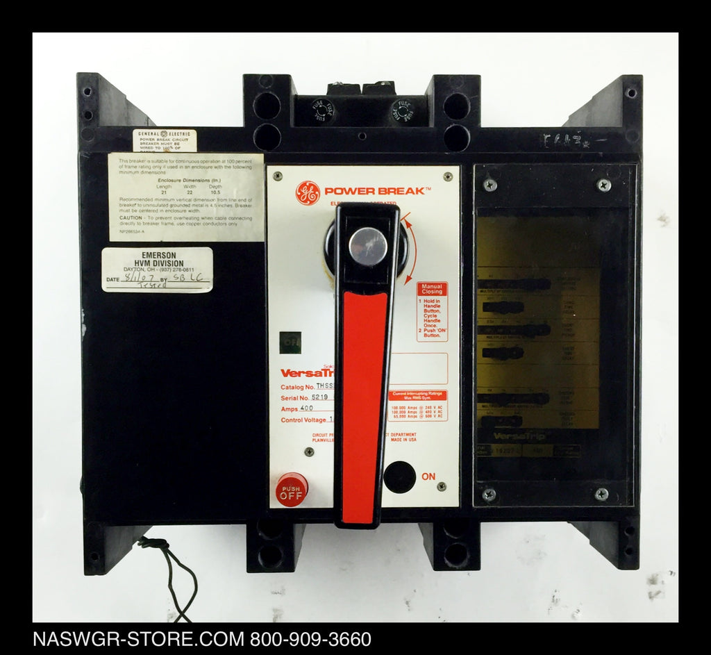GE PowerBreak THSS2604DGE1 Circuit Breaker (E/O,B/I) - 400 Amp