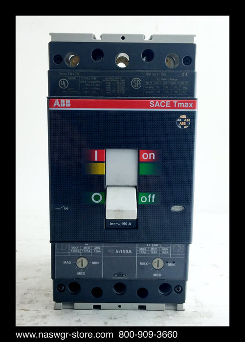 ABB Sace Tmax T4N Molded Case Circuit Breaker ~ 150 Amp - Unused Surplus