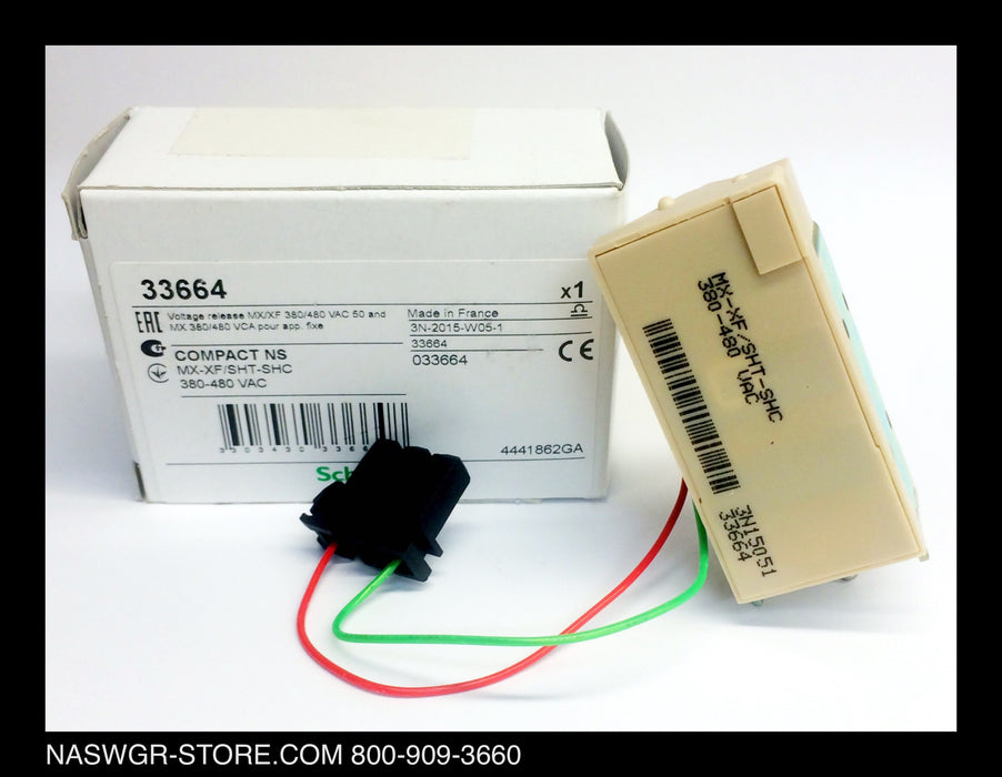 S33664 ~ Unused Surplus in Box Schneider Electric / Square D S33664 Voltage Release Coil 380-480VAC