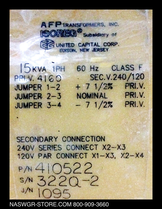410522 ~ AFP 410522 Power Transformer