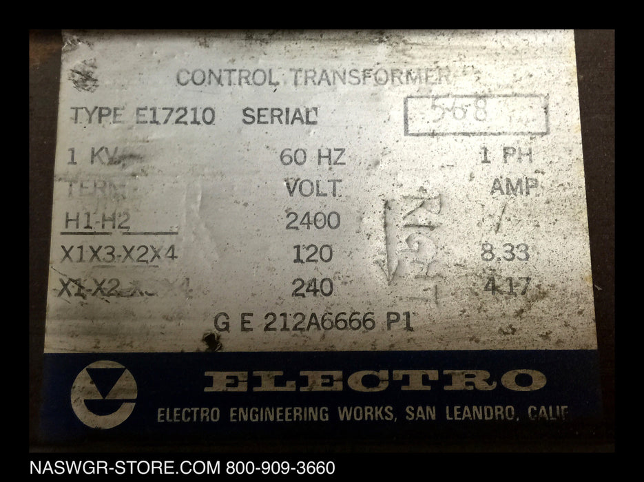 E17210 ~ Electro E17210 Control Transformer