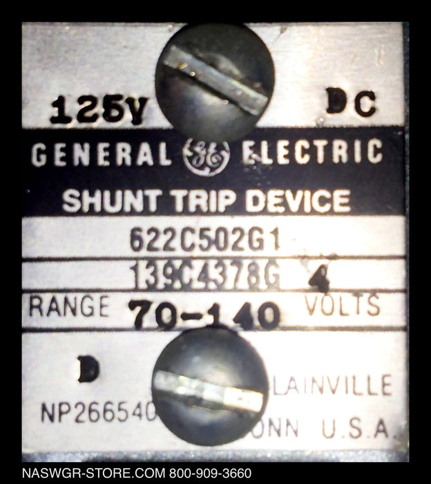 622C502G1 ~ 139C4378G4 ~GE 622C502G1 ~ 139C4378G4 Shunt Trip