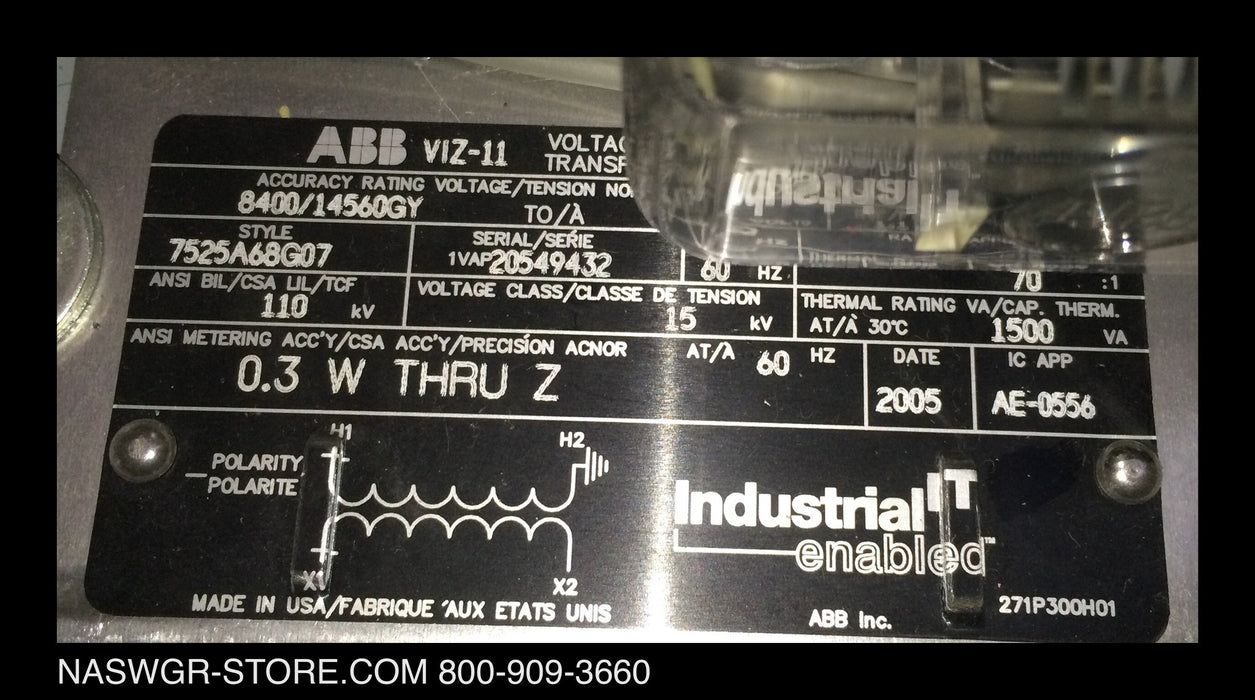 7525A68G07 ~ ABB 7525A68G07 Potential Transformer