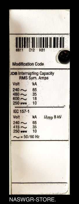 Cutler Hammer JDB3250 Molded Case Circuit Breaker - 250 Amp