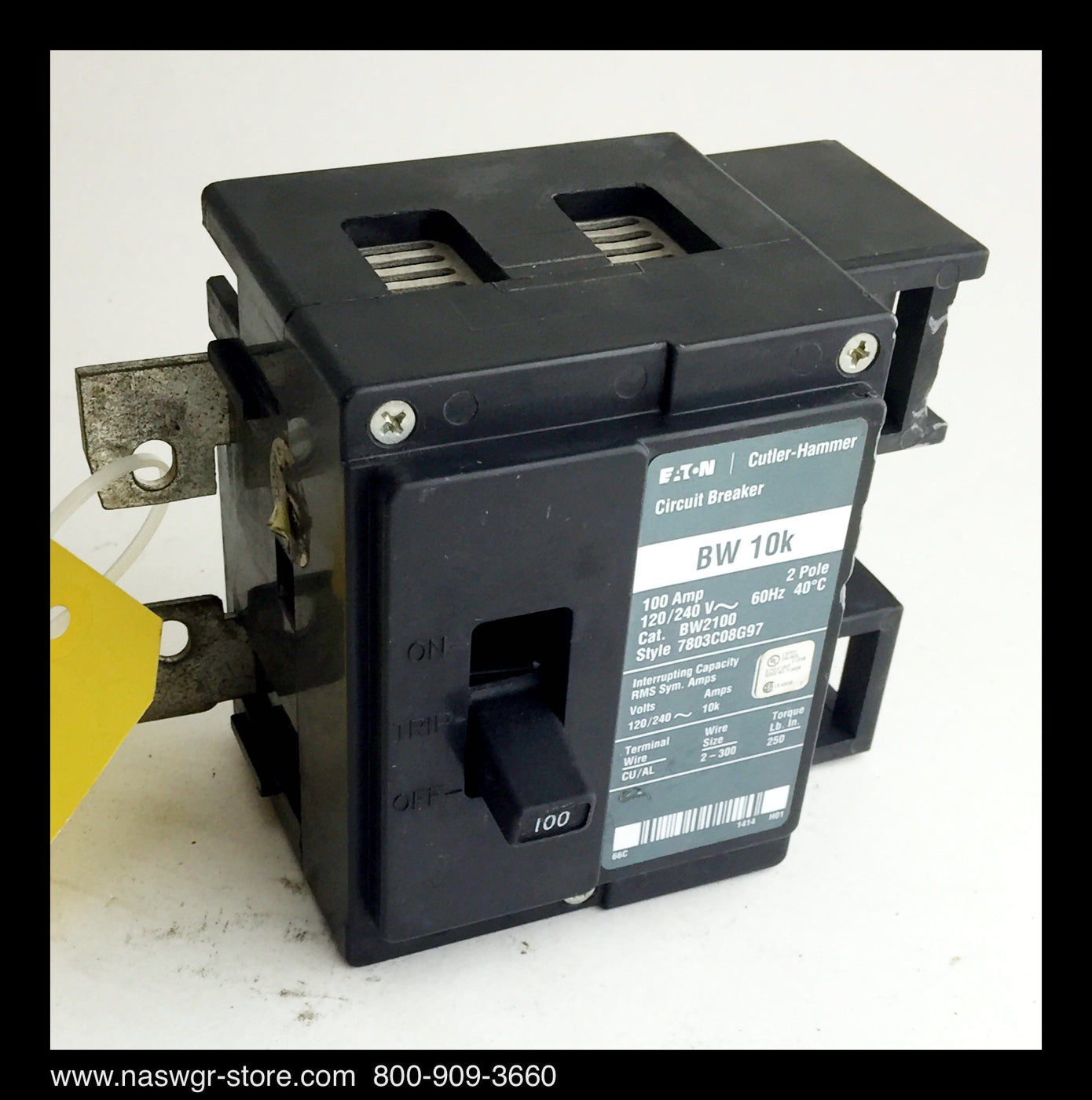 Eaton BW2100 Molded Case Circuit Breaker 100 Amp — North American
