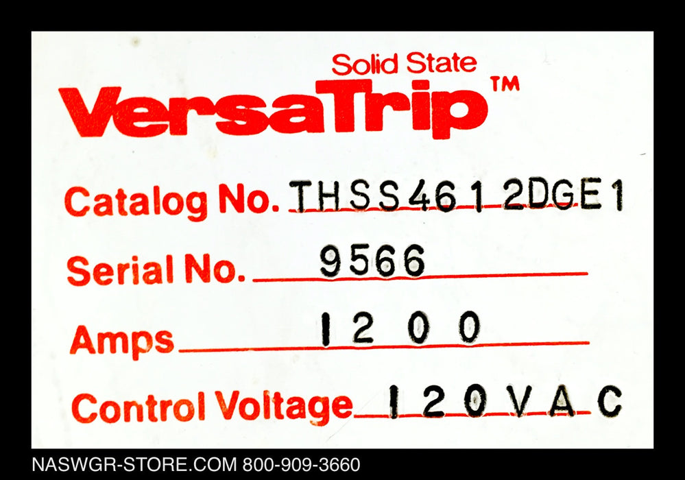 GE PowerBreak THSS4612DGE1 Circuit Breaker (E/O,B/I) - 1200 Amp