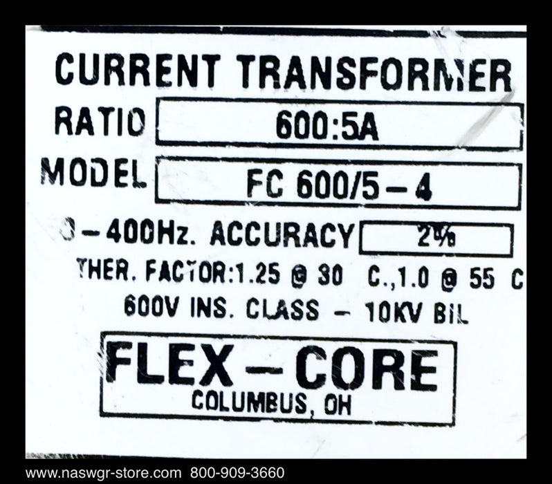FC 600/5-4 ~ Flex-Core FC 600/5-4 Current Transformer