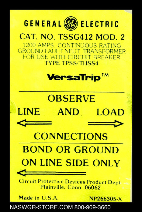 TSSG142 ~ GE TSSG142 Fuse ~ Unused Surplus