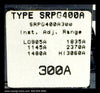SRPG400A300 ~ GE SRPG400A300 Rating Plug