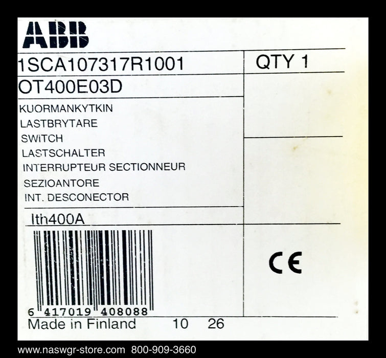 OT400E03D ~ ABB OT400E03D Switch ~ Unused Surplus