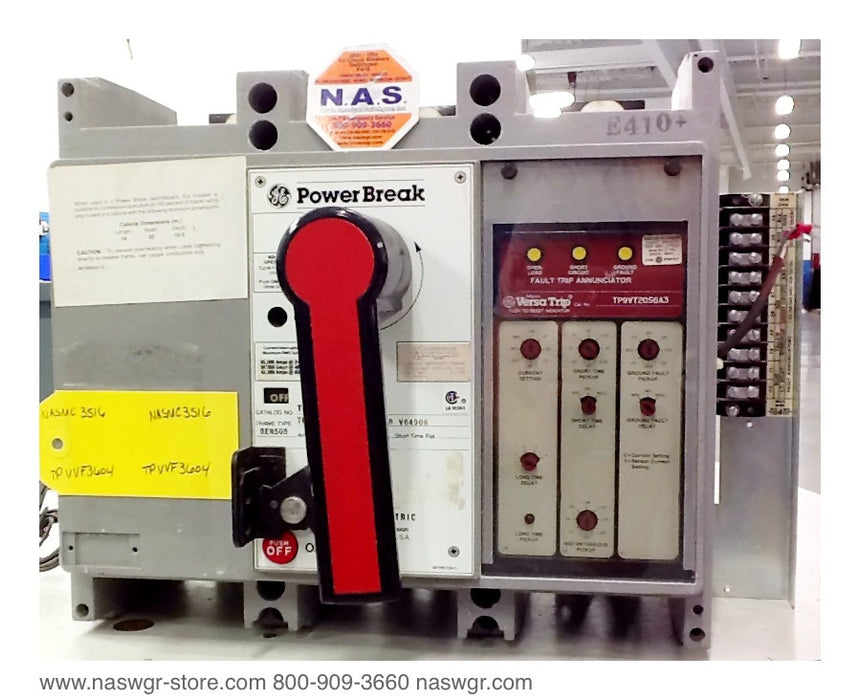 GE PowerBreak TPVVF3604 Circuit Breaker (M/O,B/I) - 400 Amp