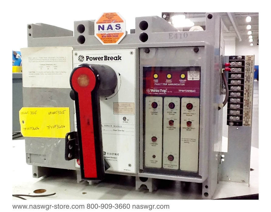 GE PowerBreak TPVVF3606 Circuit Breaker (M/O,B/I) - 600 Amp