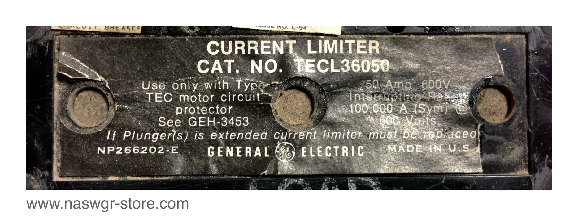 General Electric TECL36050 Molded Case Circuit Breaker - 50 Amp