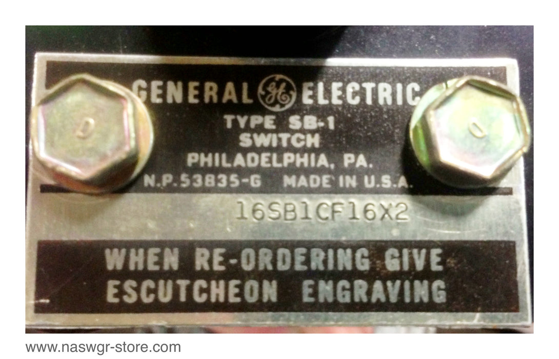 16SB1CF16X2 , GE 16SB1CF16X2 Type SB-1 Switch , PN: 16SB1CF16X2