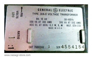 760X34G1 , GE Voltage Transformer , Type: JVA-0 , PN:760X34G1