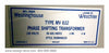 MV-832 ~ Westinghouse MV-832 Phase Shifting Transformer