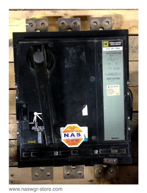 PAF361600DC1286 , Square D PAF361600DC1286 Circuit Breaker , Series 4 , 2000 Amp with 1600 Amp trip unit , Aux. Switch , PN: PAF361600DC1286
