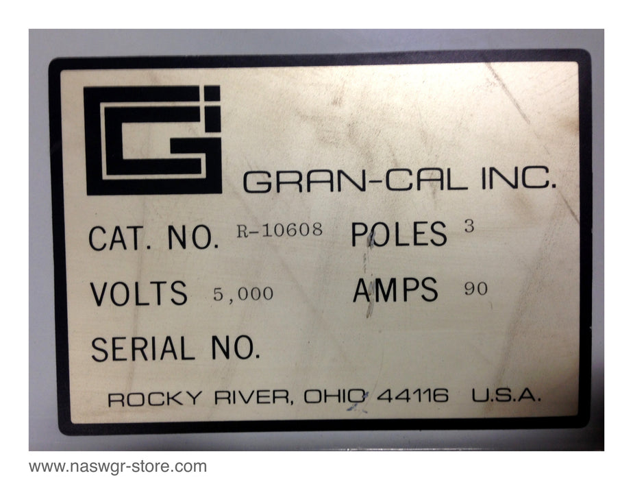 R-10608 , Gran-Cal Inc. R-10608 Splice Box / Junction Box , 3 Pole , 5000V , 90 A , PN: R-10608
