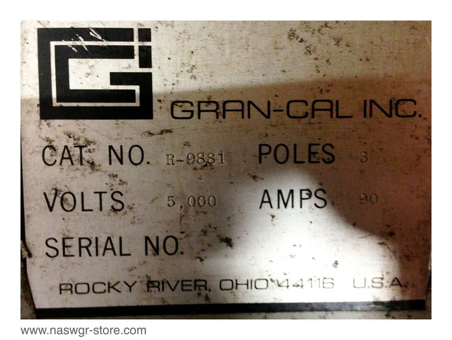 R-11159 , Gran-Cal Inc. R-11159 Splice Box / Junction Box , 3 Pole , 90 Amps , 5000V , PN: R-11159