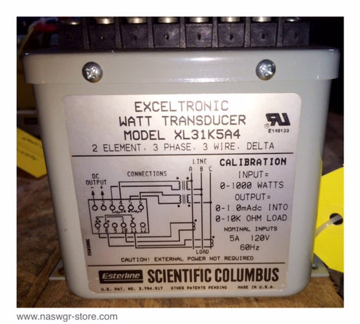 XL31K5A4 ~ Scientific Columbus Exceltronic XL31K5A4 Watt Transducer