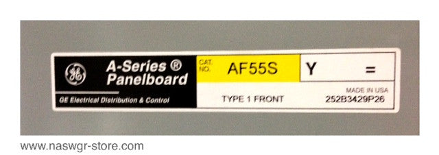 AQF3422SBX , AB55B , GE AQF3422SBX A Series Panelboard , NEMA 1 Enclosure , Box: AB55B , NO: AXB7T6 , 225 Amp , 208Y/120 Volts , 3 Phase , 4 Wire , AF55S , PN: AQF3422SBX