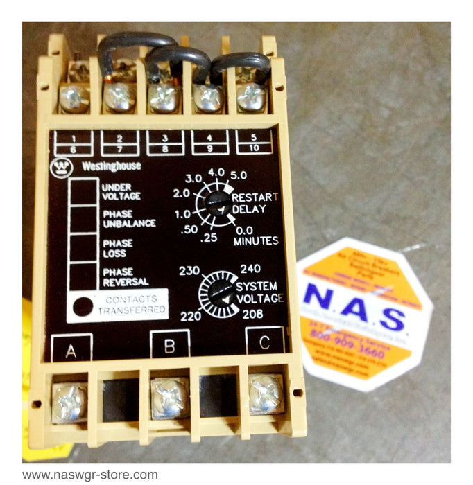SVM3AB , Westinghouse System Voltage Monitor Model: 4324B04G12