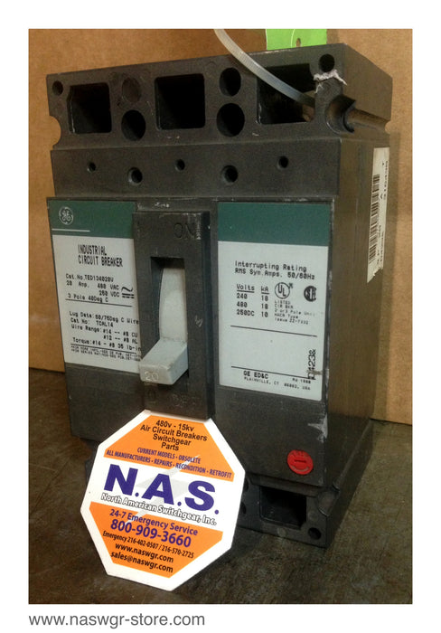 GE TED134020V Circuit Breaker ~ 20 amps