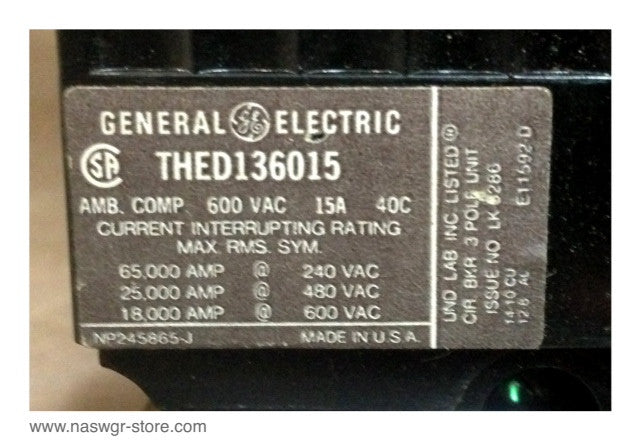 General Electric THED136015 Circuit Breaker