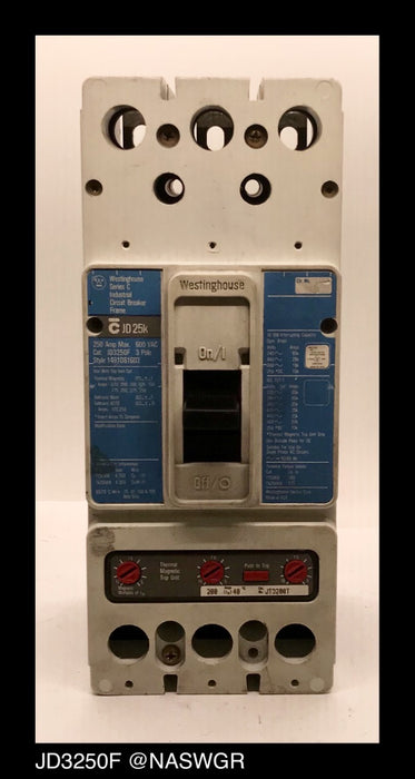 Westinghouse JD3250F Molded Case Circuit Breaker ~ 200 Amp