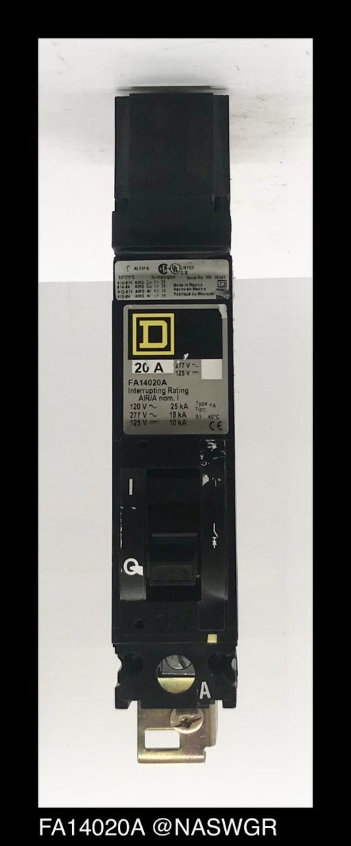 Square D FA14020A Molded Case Circuit Breaker ~ 20 Amp