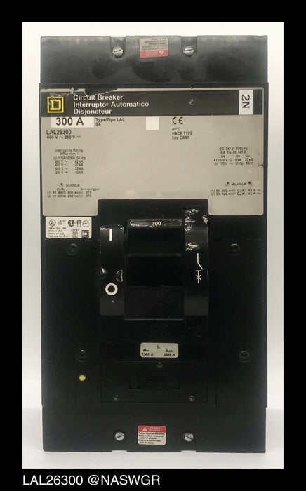 Square D LAL26300 Molded Case Circuit Breaker ~ 300 Amp