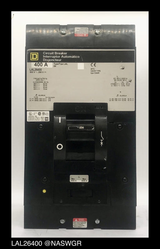 Square D LAL26400 Molded Case Circuit Breaker ~ 400 Amp