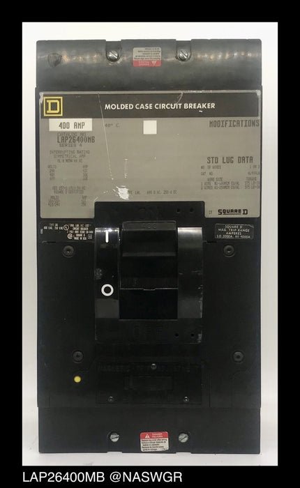 Square D LAP26400MB Molded Case Circuit Breaker ~ 400 Amp