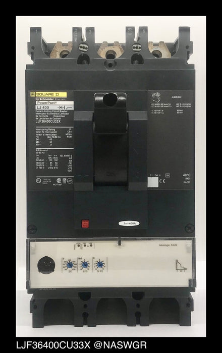 Square D LJF36400CU33X Molded Case Circuit Breaker ~ 400 Amp
