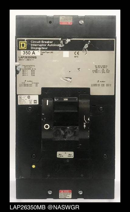 Square D LAP26350MB Molded Case Circuit Breaker ~ 350 Amp